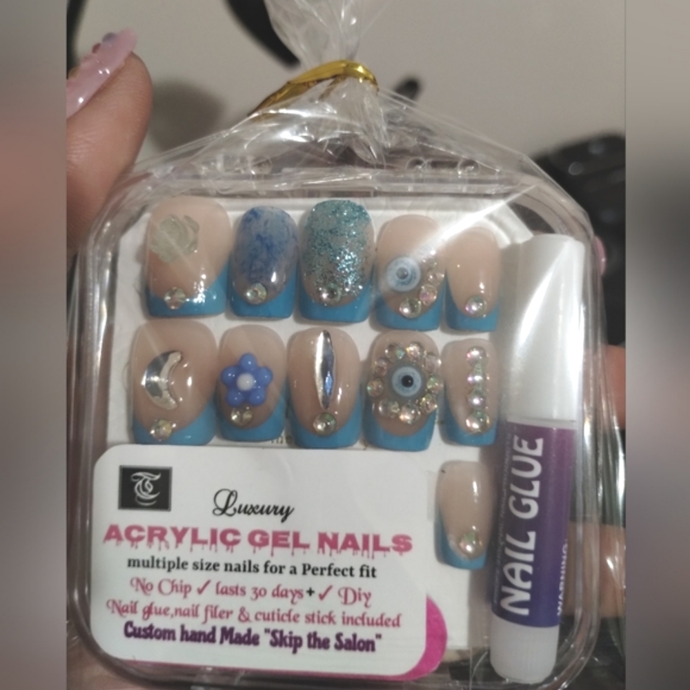 Handmade 3D Acrylic Gel nails